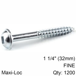 KREG ZINC POCKET HOLE SCREWS 32MM 1.25" #7 FINE THREAD MX LOC 1200CT