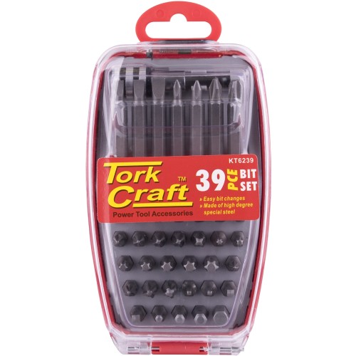 SCREWDRIVER BIT SET 39PC 25MM 50MM BITS WITH QUICK RELEASE BIT HOLDER