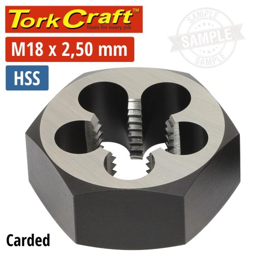 DIE HSS HEX 18MM 1/CARD