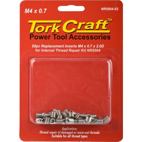THREAD REPAIR KIT M4 X 0.7 X 2.0D REPL. INSERTS FOR NR5004