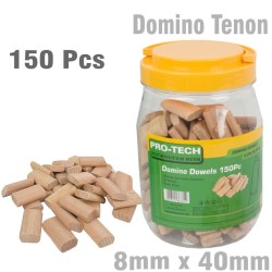 DOMINO TENON 8X40MM 150PC JAR BEECH WOOD
