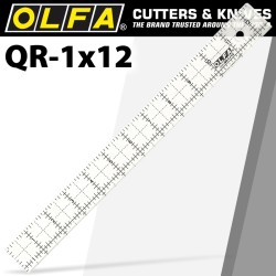QUILT RULER 1" X 12" WITH GRID