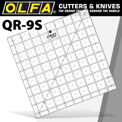 QUILT RULER 9" X 9" SQUARE WITH GRID