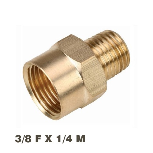 REDUCER BRASS 1/4X3/8 M/F