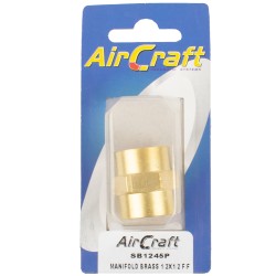 MANIFOLD BRASS 1/2X1/2 F/F 1PC PACK