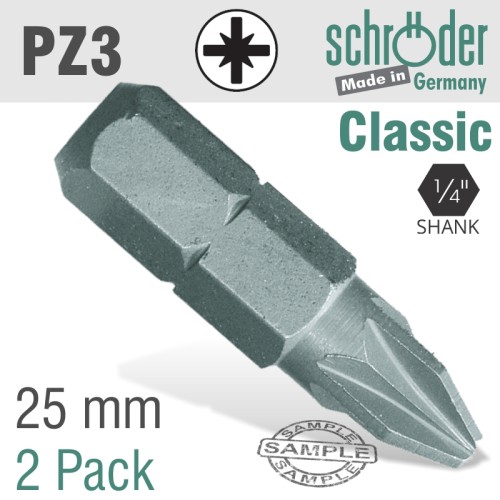 POZI.NO.3X25MM CLASSIC BIT 2CD POZI.NO.3X25MM CLASSIC BIT 2CD