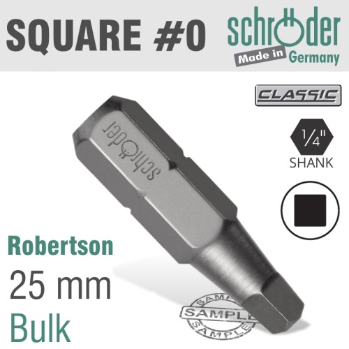 SQ.RECESS NO.0 INSERT BIT