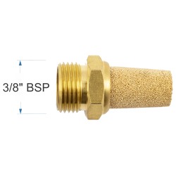 MUFFLER BRASS CONICAL 3/8" MALE