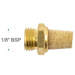 MUFFLER BRASS CONICAL 1/8" MALE