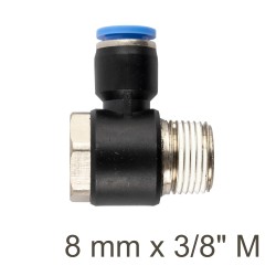 SWIVEL ELBOW PU 8MM X 3/8" M