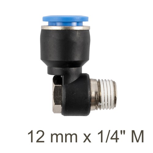 SWIVEL ELBOW PU 12MM X 1/4" M