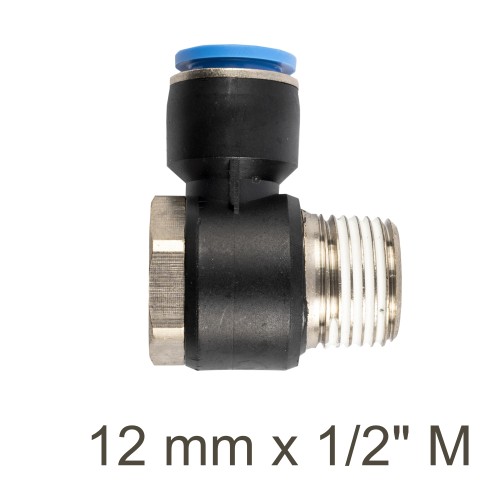 SWIVEL ELBOW PU 12MM X 1/2" M