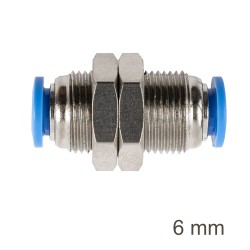 METAL BULKHEAD STR. CONNECTOR 6MM