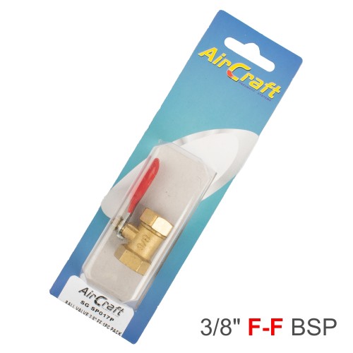 BALL VALVE 3/8" FF 1PC PACK