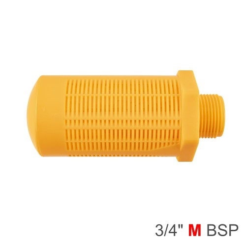 PLASTIC BREATHER SILENCER 3/4" M ORANGE