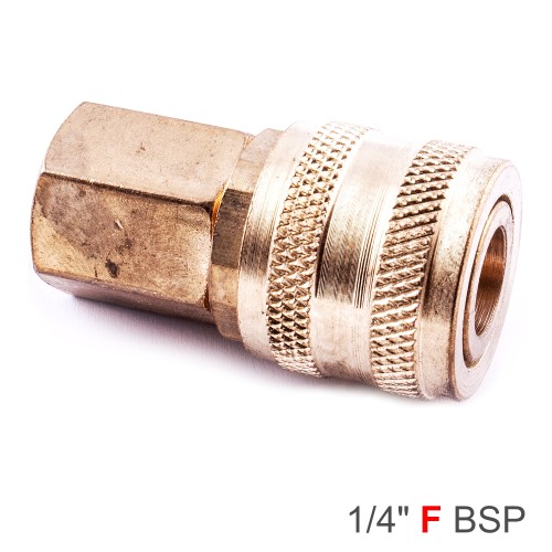 QUICK COUPLER ARO STYLE BRASS  N/PLATED 1/4" FEMALE