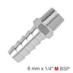 HOSETAIL 1/4"M X 6MM BULK