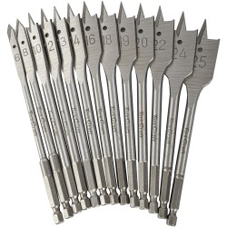 SPADE BIT SET 13PCE DOUBLE BLISTER