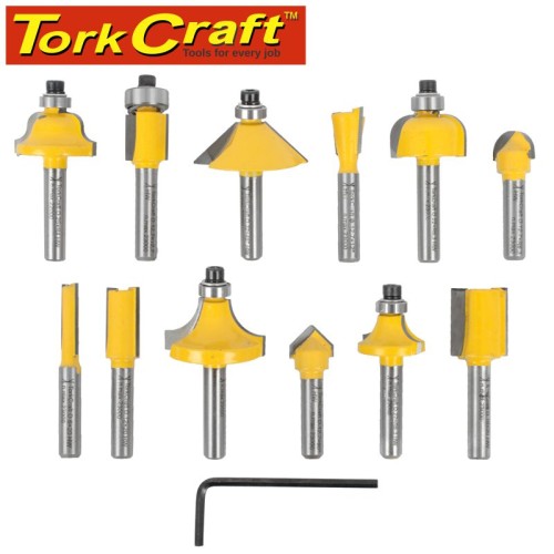ROUTER BIT SET 12PC 1/4" STRAIGHT & PROFILE ROUTER BIT SET 12PC 1/4" STRAIGHT & PROFILE