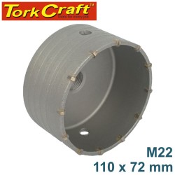 HOLLOW CORE BIT TCT 110 X 72MM M22