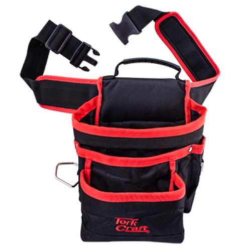 TOOL POUCH NYLON WITH BELT 5 POCKET + LOOPS