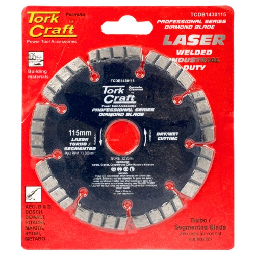 DIAMOND BLADE 115MM TURBO SEGMENTED LASER WELDED INDUSTRIAL DIAMOND BLADE 115MM TURBO SEGMENTED LASER WELDED INDUSTRIAL