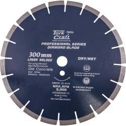 DIAMOND BLADE 300 X 25.4MM OLD CONCRETE LASER WELDED SEGMENTED
