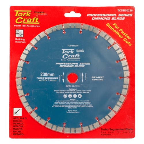 DIAMOND BLADE TURBO-SEGMENTED 230X22.23MM