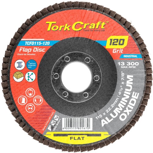 FLAP SANDING DISC 115MM 120 GRIT A/O FLAP SANDING DISC 115MM 120 GRIT A/O