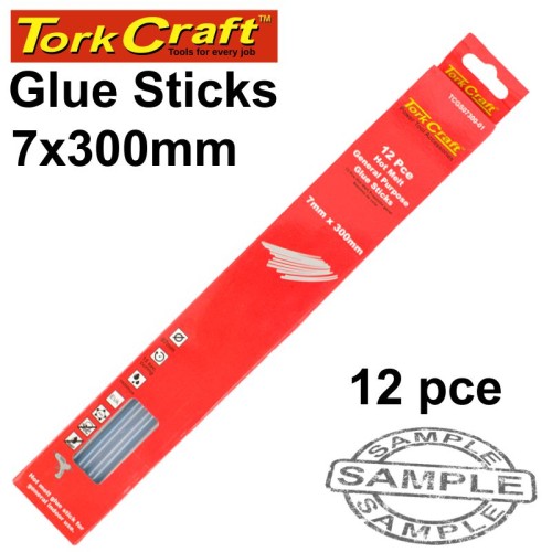 GLUE STICK 07 X 300MM 12PC HOT MELT GEN. PURPOSE EVA 18000CPS GLUE STICK 07 X 300MM 12PC HOT MELT GEN. PURPOSE EVA 18000CPS