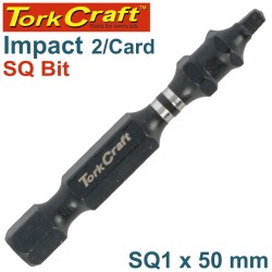 IMPACT SQUARE RECESS PWR BIT NO.1X50MM 2/CARD SQ1