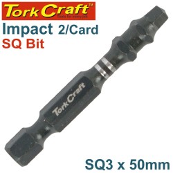 IMPACT SQUARE RECESS PWR BIT NO.3X50MM 2/CARD SQ3