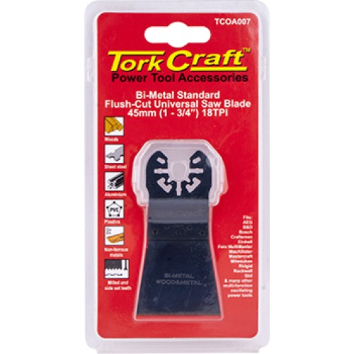 QUICK CHANGE FLUSH CUT UNIVERSAL SAW BLADE 45MM(1-3/4")18TPI