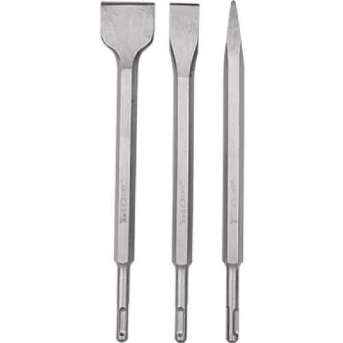 SDS PLUS CHISEL SET 3PCE POINTED 14MM FLAT 20MM FLAT 40MM TORK CRAFT
