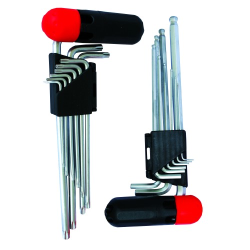 9PC ALLEN KEY SET INTERC. HANDLE BALL POINT NT2125 C/W TORX NT2126